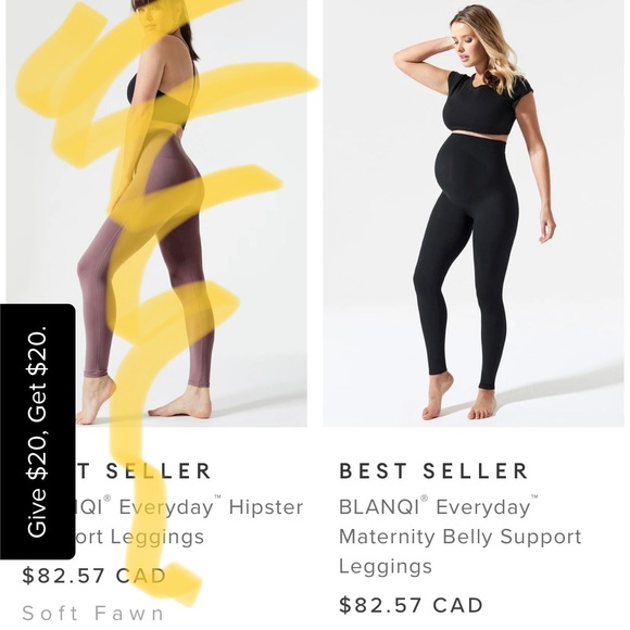 BLANQI size small maternity support leggings - Picture 2 of 3